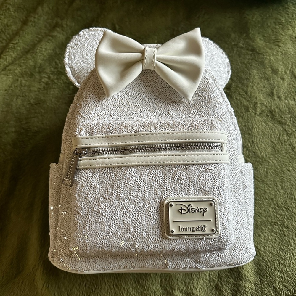Loungefly Disney Minnie Mouse Sequin Wedding Womens backpack